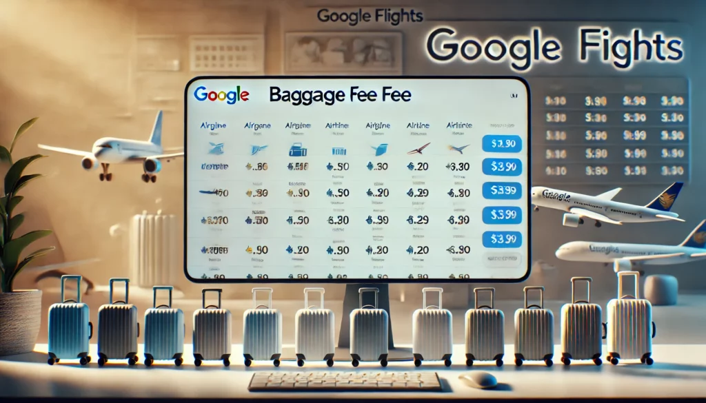 Airline Baggage Fees on Google Flights