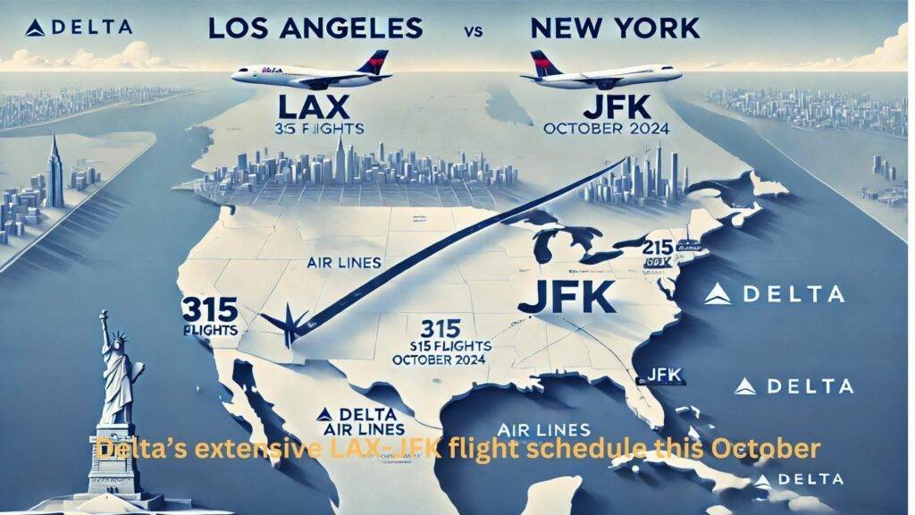Delta’s extensive LAX-JFK flight schedule this October